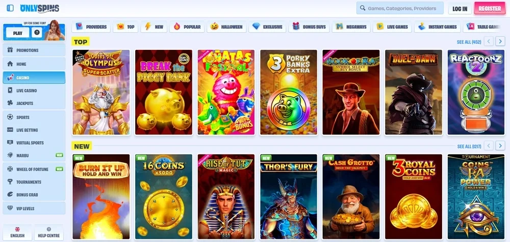 OnlySpins Casino - Oficiální recenze 2026 Casino